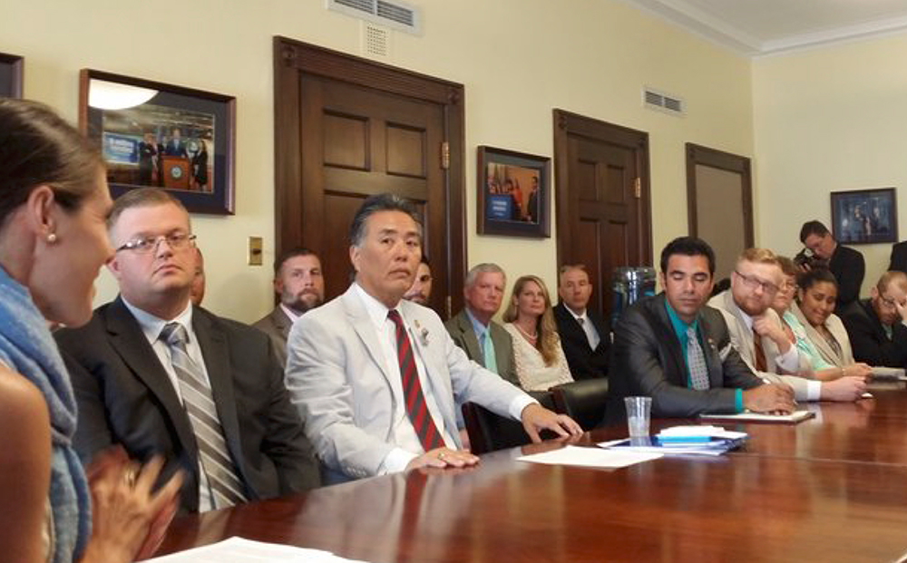 Congressman Mark Takano, now Chairman of the House Veterans Affairs Committee, meets with VES and Student Veterans from Community Colleges Nationwide, June 2016